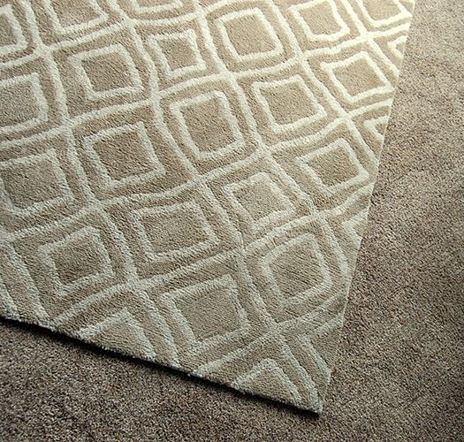 Beige carpet with modern pattern